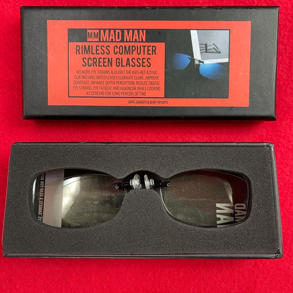 NWT Mad Men Rimless Clip On Computer Screen Glass - Picture 2 of 5